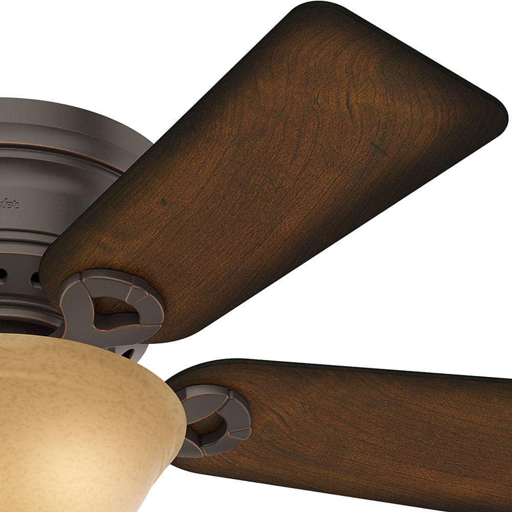 Conroy Onyx Bengal 42" Low Profile Ceiling Fan with Mahogany Blades and LED Light