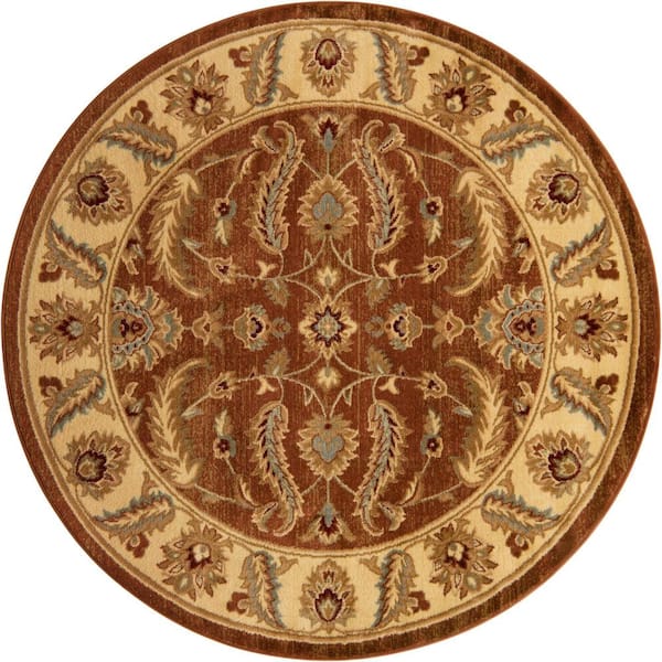 Voyage Hickory Brick Red 6' 0 x 6' 0 Round Rug