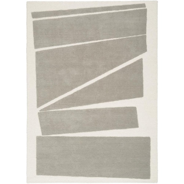 Nourison Modern Edge Grey 5 ft. x 7 ft. Contemporary Area Rug