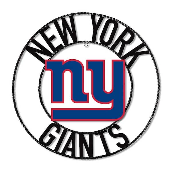 IMPERIAL NY Giants Team Logo 24 in. Wrought Iron Decorative Sign ...