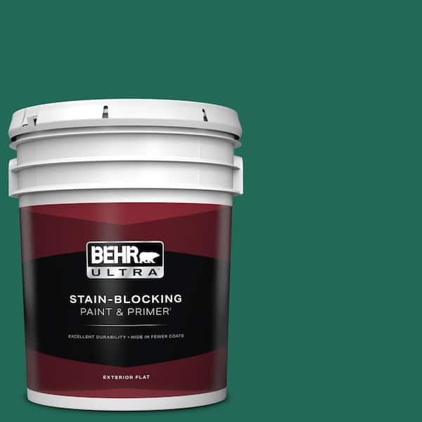 BEHR ULTRA 5 gal. #S-H-480 Forest Rain Flat Exterior Paint & Primer