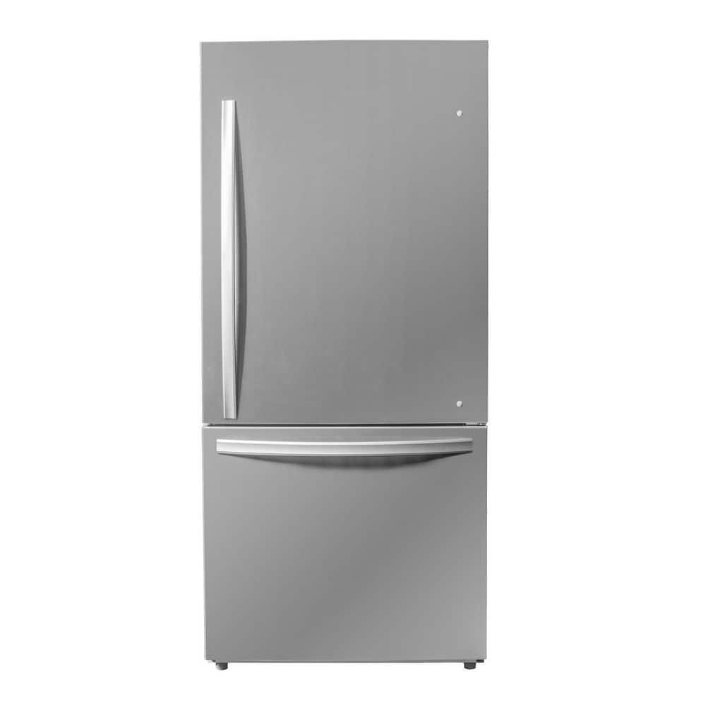 Designer 29.5 in. 18.7 cu. ft. Standard Depth Bottom Freezer Refrigerator in Stainless Steel with ENERGY STAR price history on PriceWatchPro