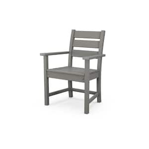 Grant Park Slate Grey Stationary Plastic Outdoor Dining Chair