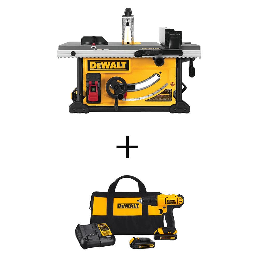 DEWALT 15 Amp Corded 10 in. Job Site Table Saw with Rolling