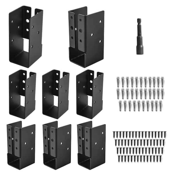 2 in. x 4 in. Steel Powder Coated Concealed Joist Hangers for Outdoor Trim Concealed Flanges (8-Pack)