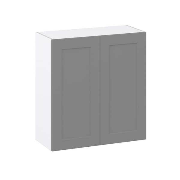 Roseland 33 in. W x 14 in. D x 35 in. H Assembled Shaker Wall Kitchen Cabinet in Slate Gray