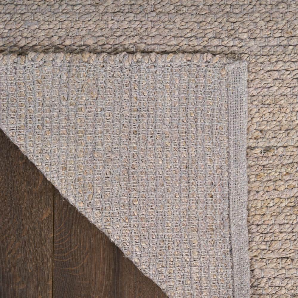 Handmade Gray and Natural Jute 5' x 7' Reversible Rug