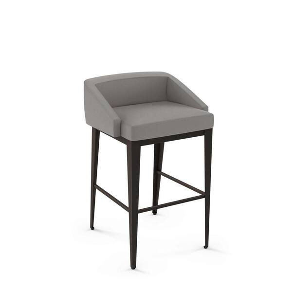 Amisco Bailey 26 In Taupe Gray Faux, Bar Stools Riverside Ca