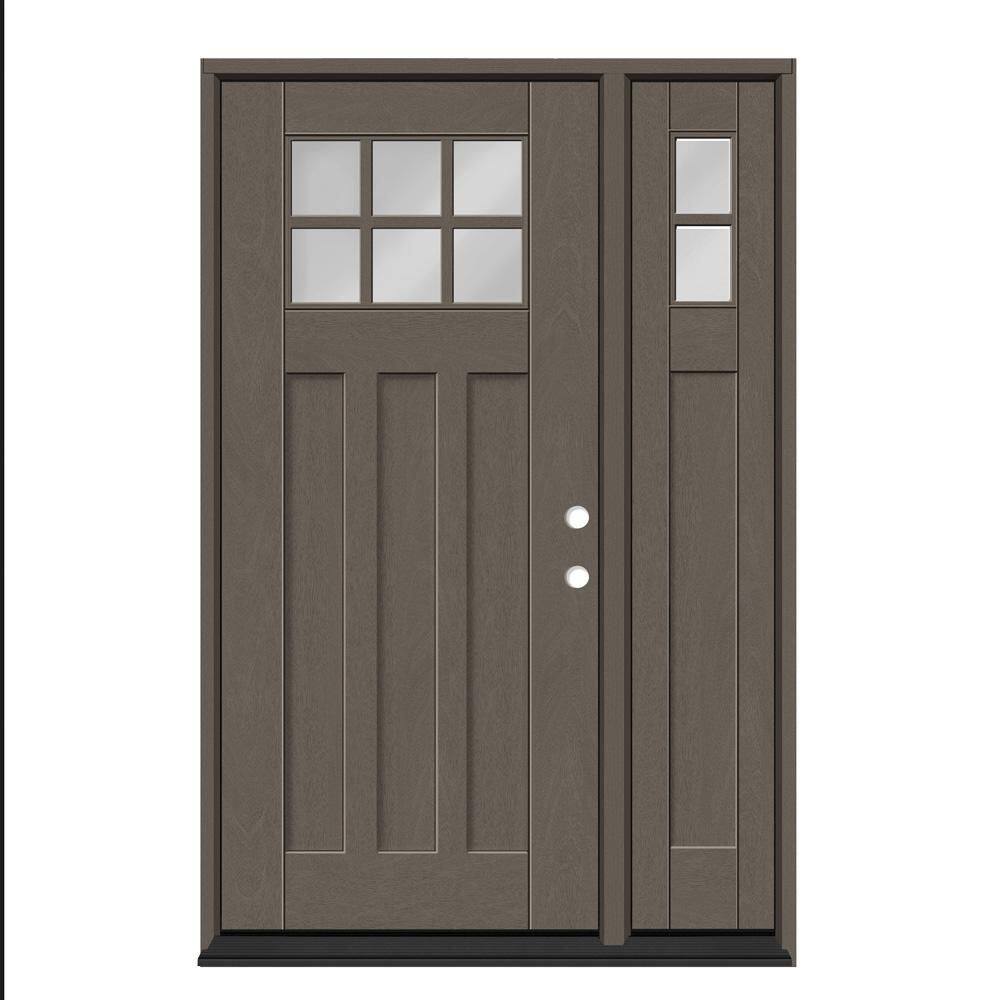 "Regency 53 in. x 80 in. LHIS 6L Toplite Clear Glass Ashwood Mahogany Fiberglass Prehung Front Door with 14""SL_6""Jamb" price history on PriceWatchPro