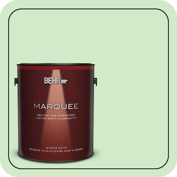 BEHR MARQUEE 1 gal. #440A-3 Mint Frappe Matte Interior Paint & Primer