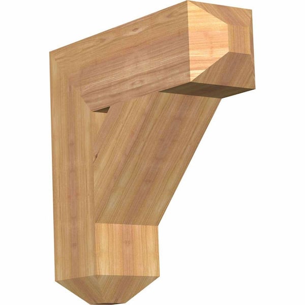 Ekena Millwork 5.5 in. x 20 in. x 20 in. Western Red Cedar Traditional Craftsman Smooth Bracket
