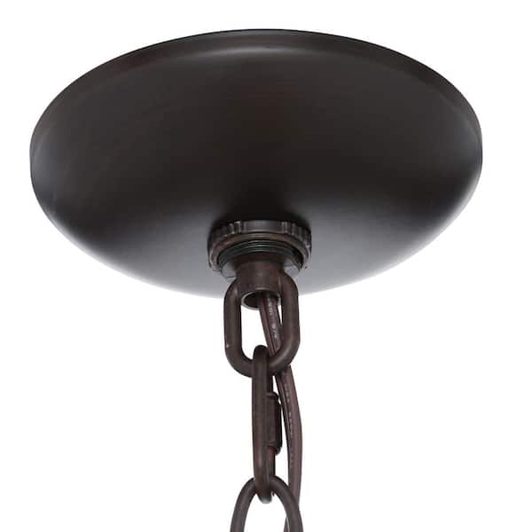 Golden Lighting - Homestead Collection 4-Light Rubbed Bronze Chandelier