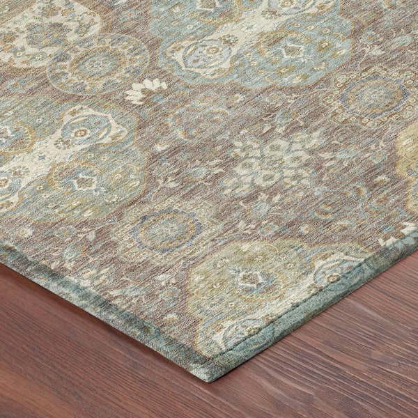 Chantille Machine Washable Indoor/Outdoor Abstract ACN2484 Mocha 5 ft. x 7 ft. 6 in. Area Rug