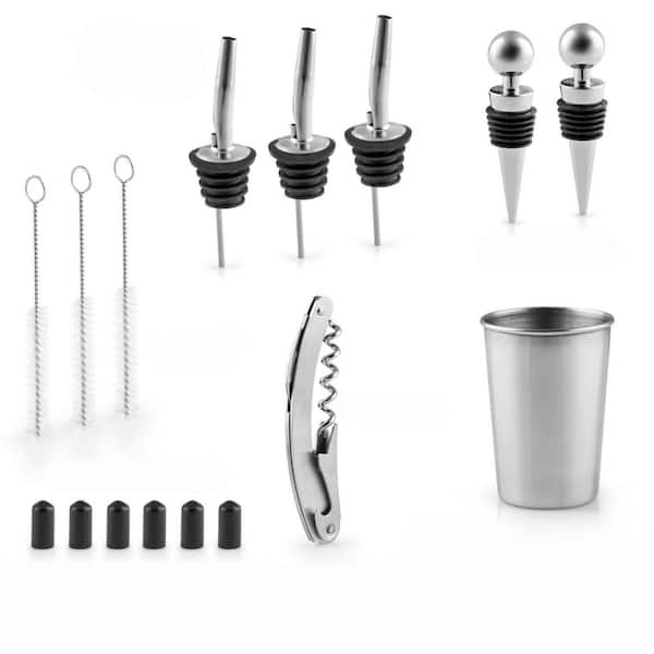 Bartender Kit with Case, Stainless Steel Bartender Tools Kit, Wine Gla –  Lifestyle Banquet