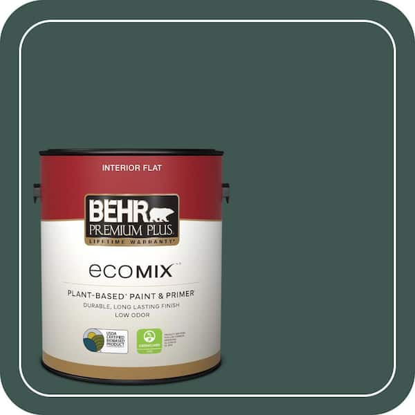 1 gal. Home Decorators Collection #HDC-CL-21A Dark Everglade Flat EcoMix Plant-Based Interior Paint & Primer