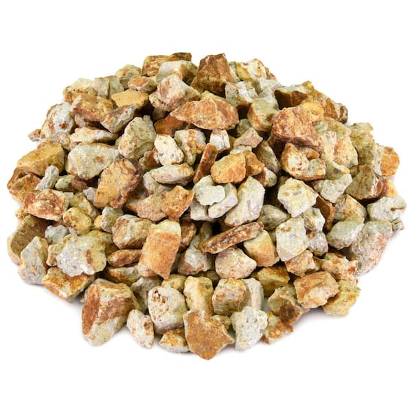 25 Cu. Ft. 2 in. to 4 in. Medium Gold Dust Bulk Landscape Rock and Pebble for Gardening, Landscaping and Walkways