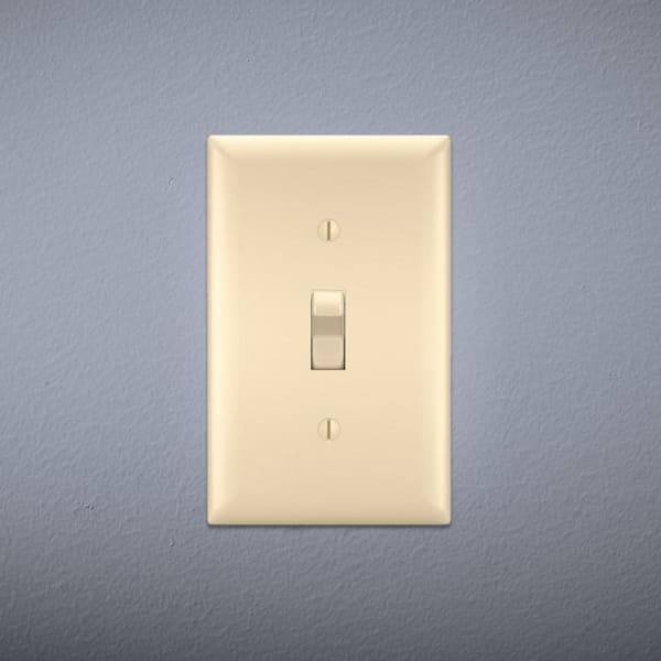 Pass and Seymour 20 Amp Single-Pole Commercial Grade Backwire Toggle Switch, Ivory