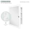 Glacier Bay 20 in. W x 26 in. H Rectangular Framed Recessed or Surface-Mount Bathroom Medicine Cabinet with Mirror, White 33156