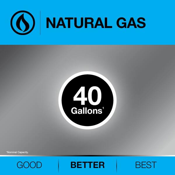 Rheem Performance 40 Gal. Short 6-Year 34,000 BTU Natural Gas Tank