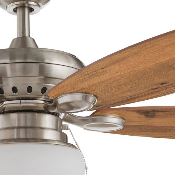 Hampton Bay Indoor Ceiling Fan 42 In LED Brushed Nickel With Light Kit for sale online 