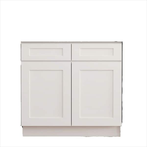 120 in. x 120 in. x 96 in. White Plywood Shaker Stock Ready to Assemble Kitchen Specialty Wall Cabinet Set