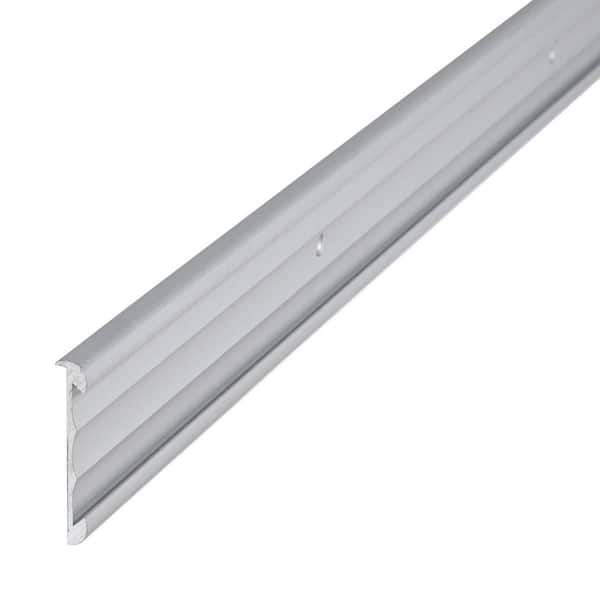 0.210 in. D x 1.124 in. W x 36 in. L Clear Anodized Satin Aluminum Price Tag Moulding with Holes Fits 1 in. Tag (4-Pack)