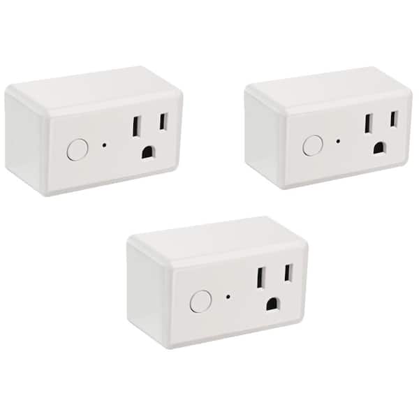 Smart Wi-Fi Outlet Plug Switch Works For Alexa Google Home Android IOS White US 