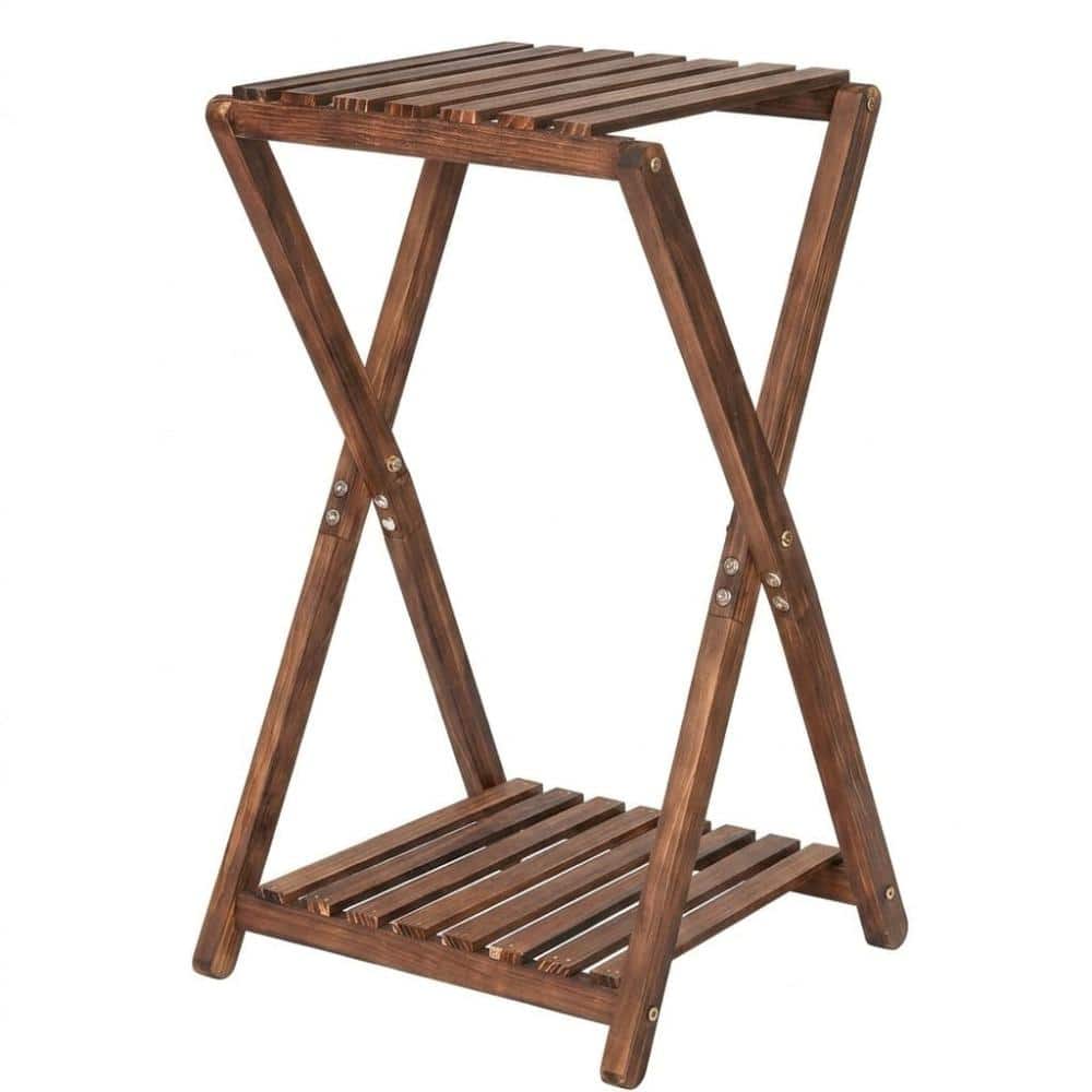 "25.6"" Rustic Tiered Wood Corner Plant Stand Indoor" price history on PriceWatchPro