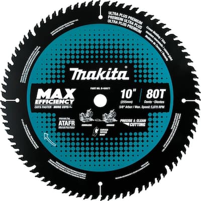 10 in. 80T Carbide-Tipped Max Efficiency Miter Saw Blade