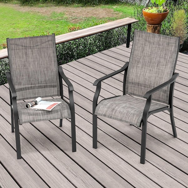 Nuu Garden Grayish Brown Textilene and Aluminum Outdoor Dining