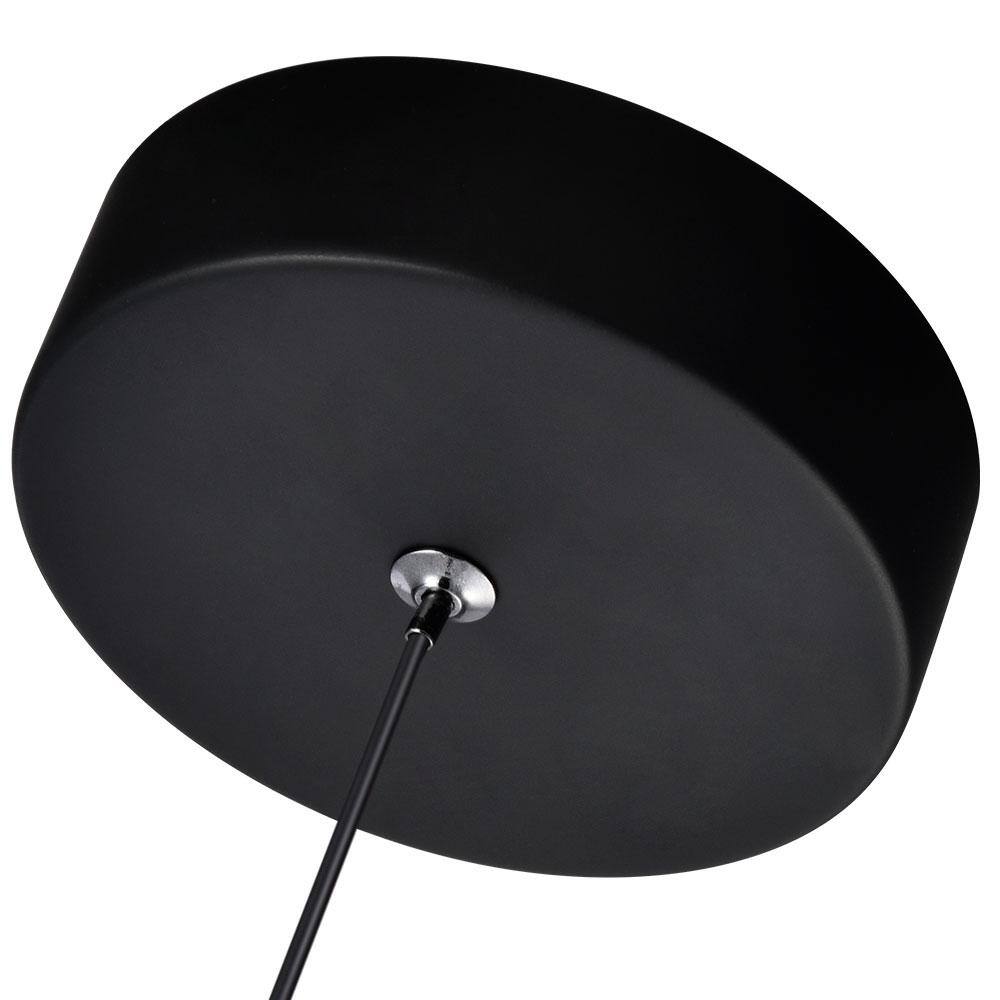 Matte Black Glass LED Jar Pendant Light