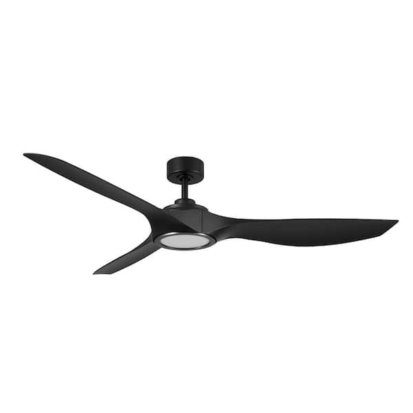 Hampton Bay Pembridge 66 in. Indoor/Covered Outdoor Matte Black
