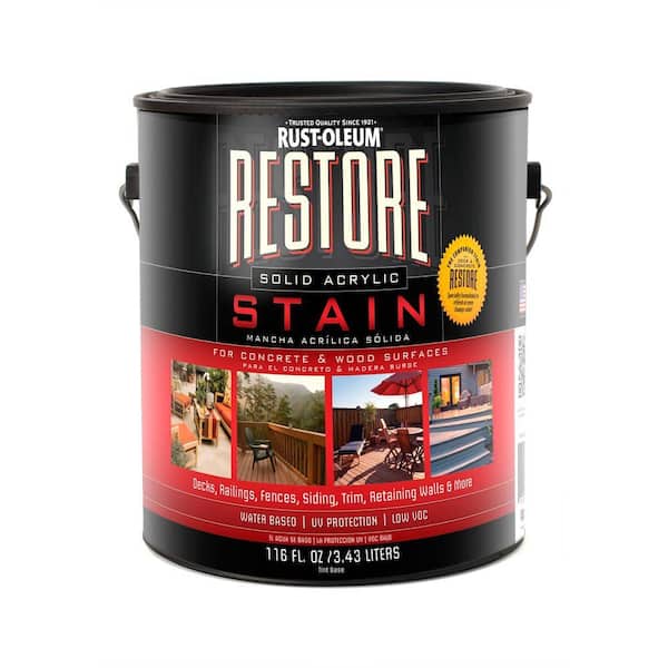 Rust-Oleum Restore 1 gal. Solid Acrylic Water-Based Exterior Wood and Concrete Stain