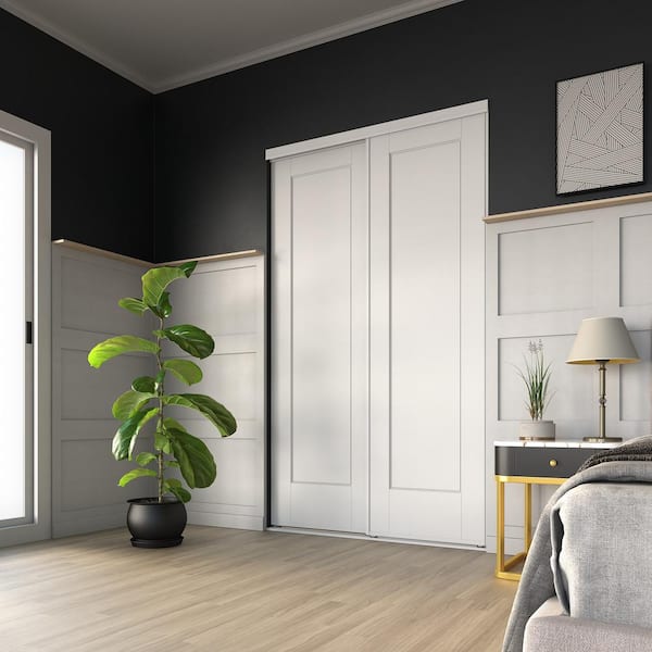 Contractors Wardrobe 72 in. x 81 in. Beaufort White Prefinished