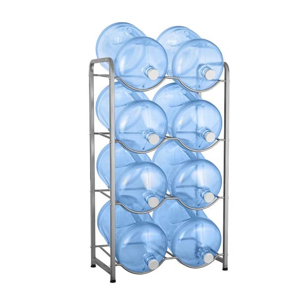 Brio Double-Column Water Bottle Stands (Grey) (8-Bottle)