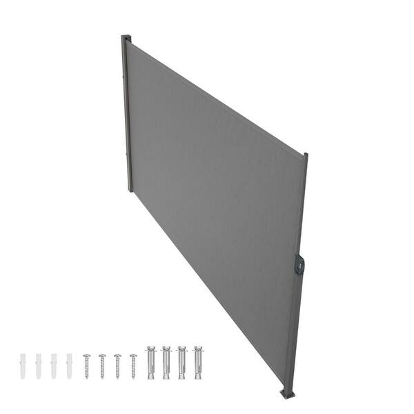 SVOPES Retractable Side Awning 63 in. x 118 in., Waterproof UV30+ Privacy Screen, 180 g Polyester Wind Divider