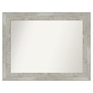 Dove Greywash 36 in. x 28 in. Custom Non-Beveled Distressed Recyled Polystyrene Bathroom Vanity Wall Mirror