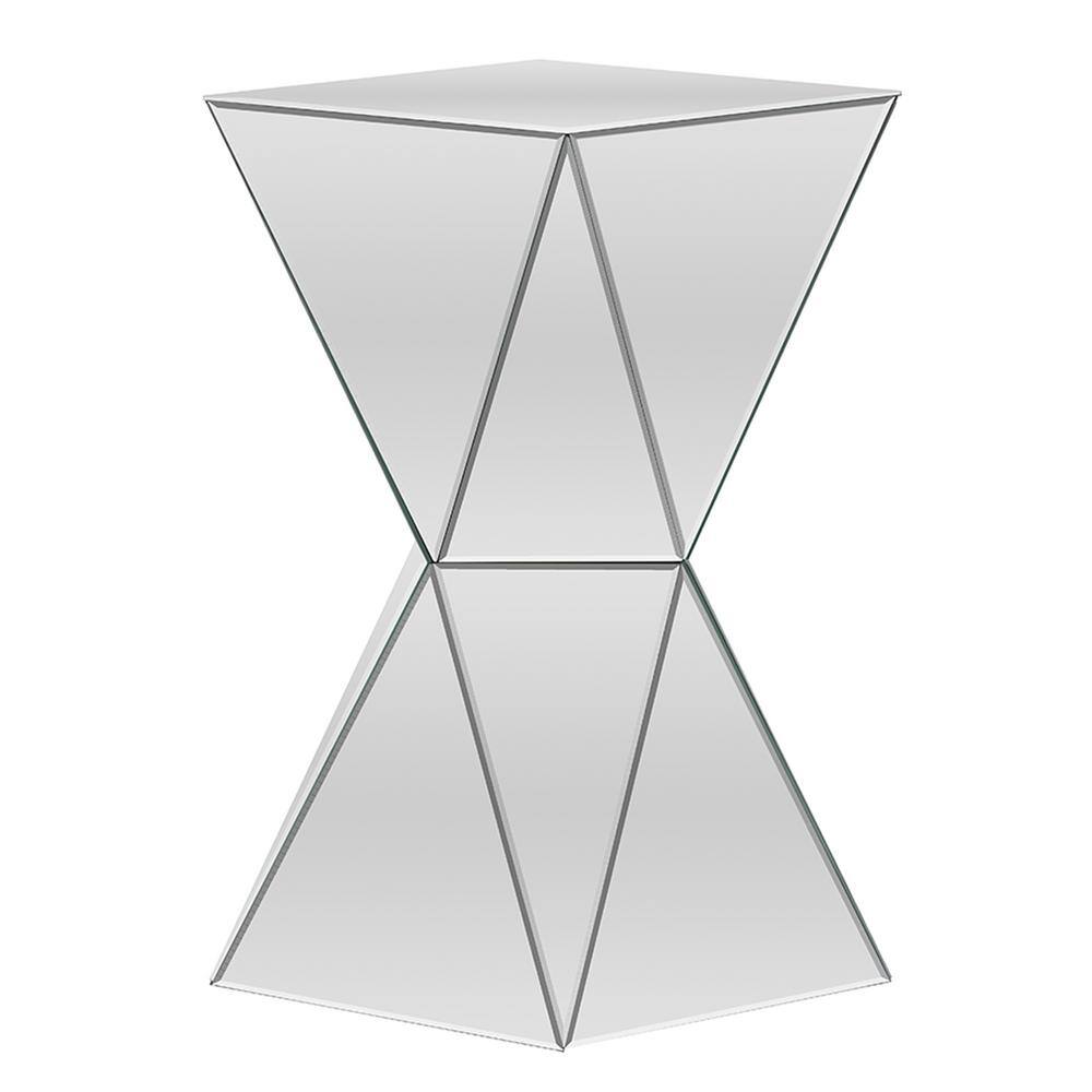 Rebecca Multi-Faceted Mirrored Glass Side Table