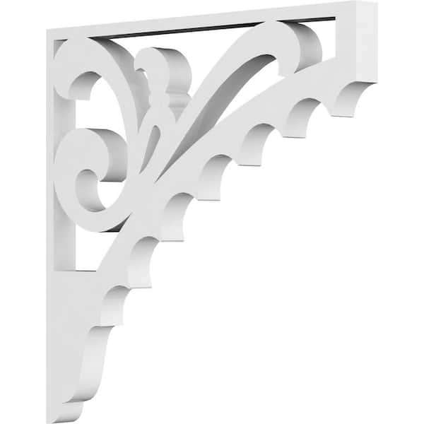 Ekena Millwork 5/8 in. W x 8 in. H x 8 in. D PVC Genova Bracket