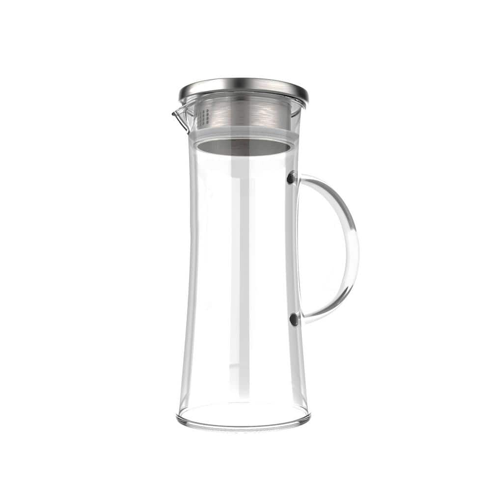 Classic Cuisine 50 oz. Glass Pitcher with Lid HW031070 - The Home Depot