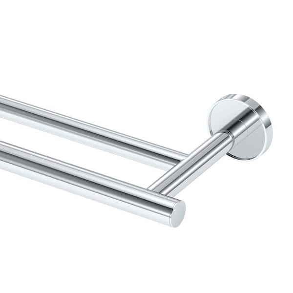 Gatco Sky 24 in. Wall Mounted Double Towel Bar in Chrome