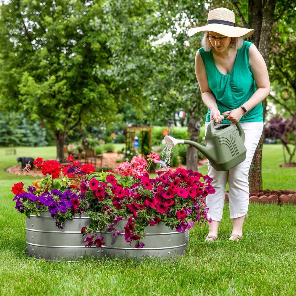 Silver Galvanized Steel 4-Leaf Clover Raised Garden Bed