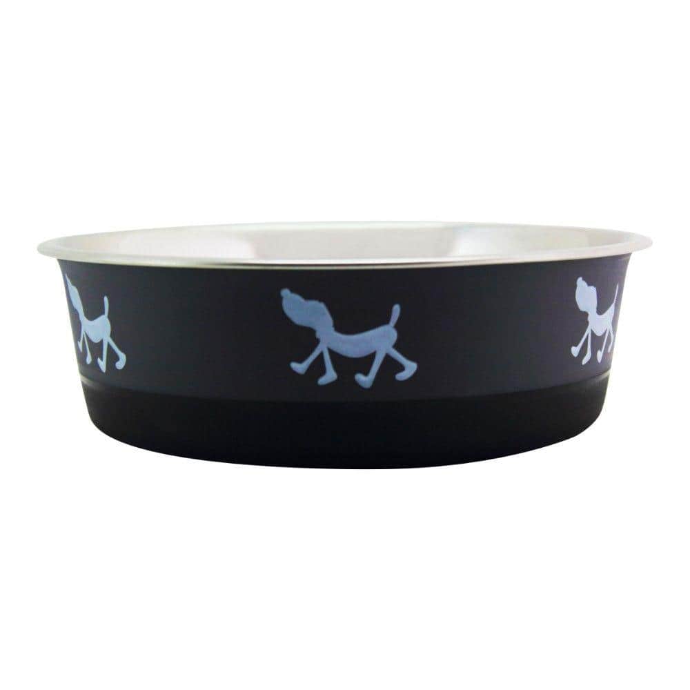Pet Deluxe Dog Bowls Stainless Steel Dog Bowl with No Spill No Skid  Silicone Mat, 24/48 oz Dog Food and Water Bowl Set Double Dog Feeder Bowl  Dog Dish