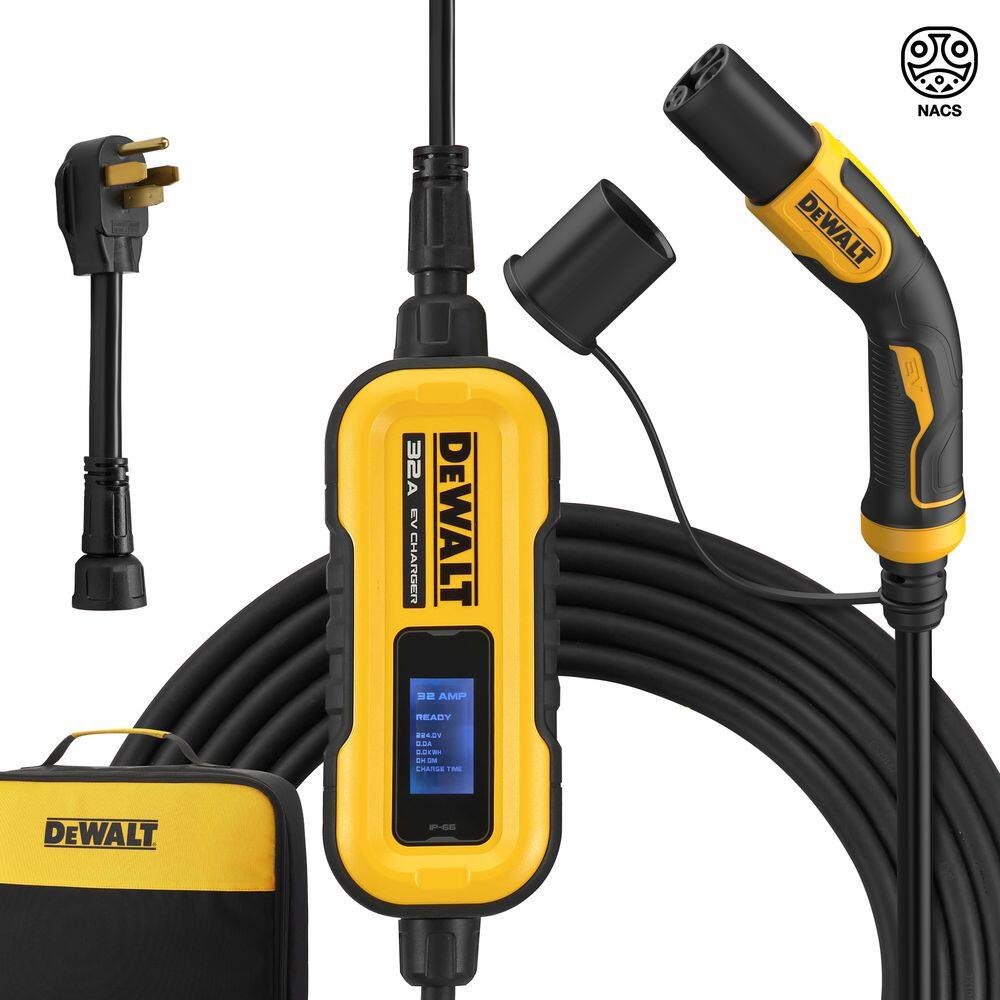 Level-2 Portable Electric Vehicle EV Charger up to 32-Amp, 240-Volt AC 7.6 KW, 20 ft. Cable, Weatherproof, NACS price history on PriceWatchPro