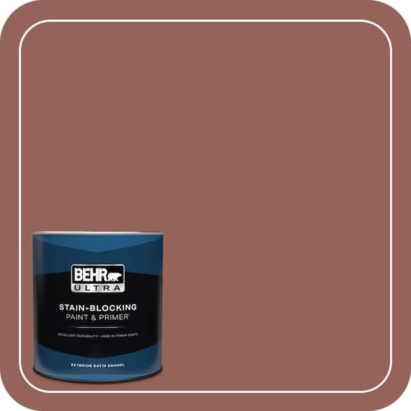 BEHR ULTRA 1 qt. #ICC-73 Brick Hearth Satin Enamel Exterior Paint & Primer