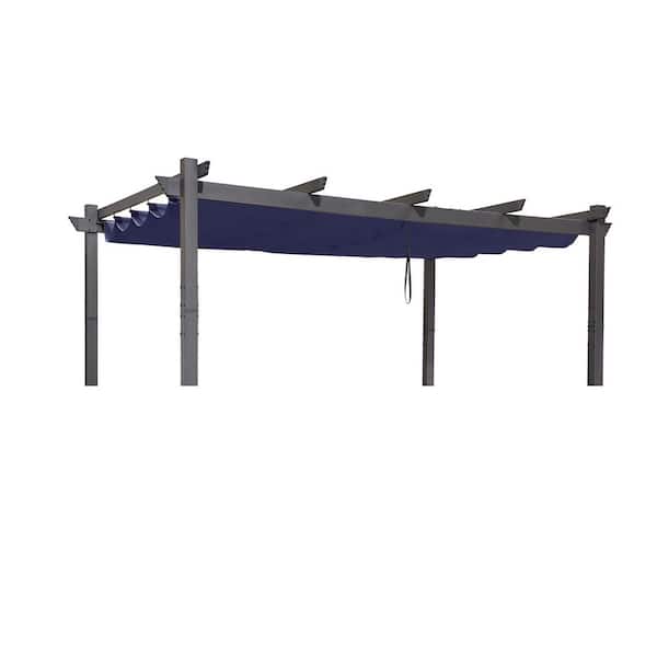 10 ft. x 12 ft. Outdoor Pergola Shade Cover-Canopy Replacement Top, Navy Blue
