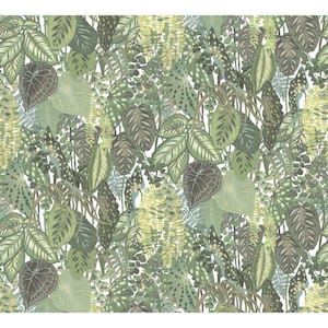 Greenery Mural Cotton Green Matte Non-pasted Paper Wall Mural 281.52 sq. ft