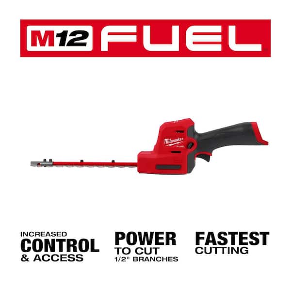 M12 FUEL 8 in. 12V Lithium-Ion Brushless Cordless Battery Hedge Trimmer w/5.0 Ah High Output Battery