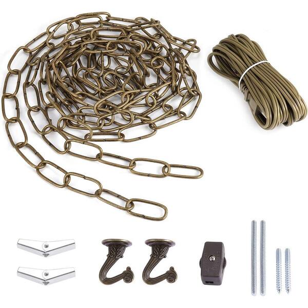 EKIEUDL 179 in. Chandelier Chain Pendant Light and Ceiling Fan Light (1-Pack)