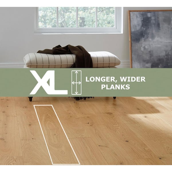 Sunlight XL Euro Oak 1/2 in. T x 7.5 in. W Tongue and Groove Engineered Hardwood Flooring (31.09 sqft/case)